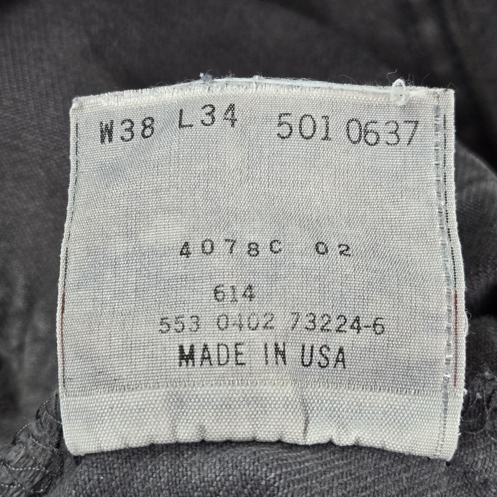 VINTAGE Levi's 501 Men Jeans 38X34 Gray Denim Original‎ Fit Straight Leg Y2K USA - Picture 4 of 15